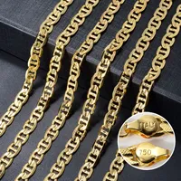 Hip Hop Jewelry Italian Design 18K Gold Plated Unisex Chain Necklace - Cuban Style Luxury Link (Copper Alloy, Woven)