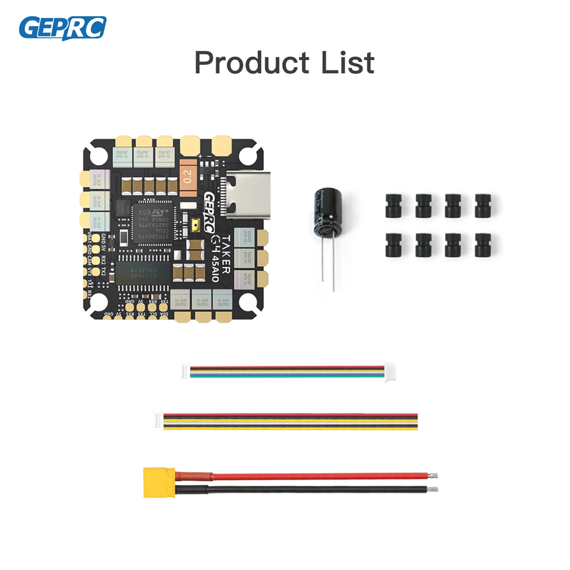 GEPRC TAKER G4 45A AIO Baro OSD G473 Flight Controller BLHELIS 45A ESC FET Directly 2-6S for FPV Freestyle Cinewhoop