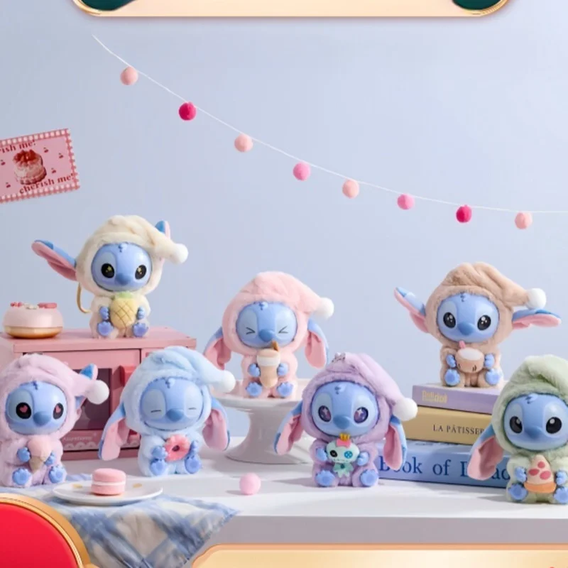 

2025 Genuine Stitch Eat Something Before Sleep Series Plush Blind Box Vinyl Toys Cute Doll Mystery Box Bag Pendant Decor Gift
