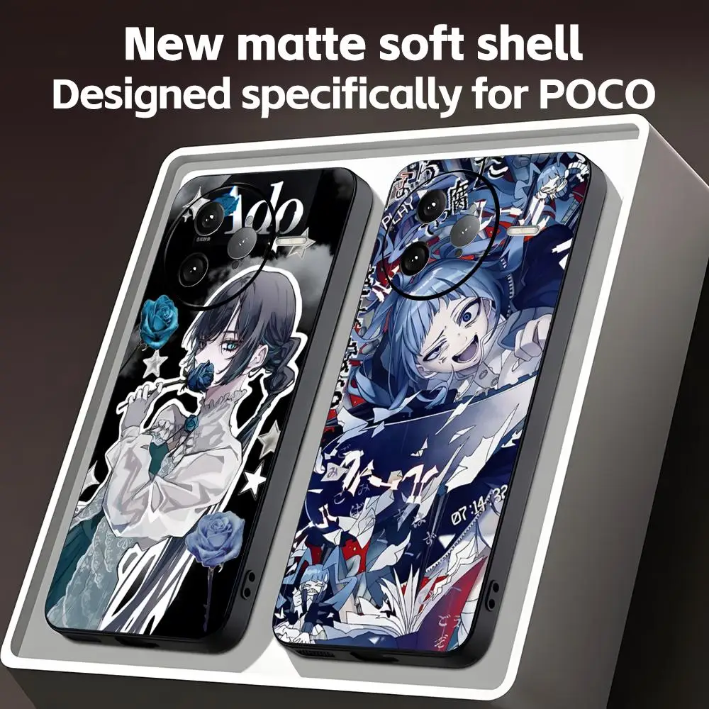 Virtual singer Ado ins Phone Case For Xiaomi POCO M7 M6 M5 X7 X6 X5 F7 F6 F5 Soft Black Pro 5G Phone Cover