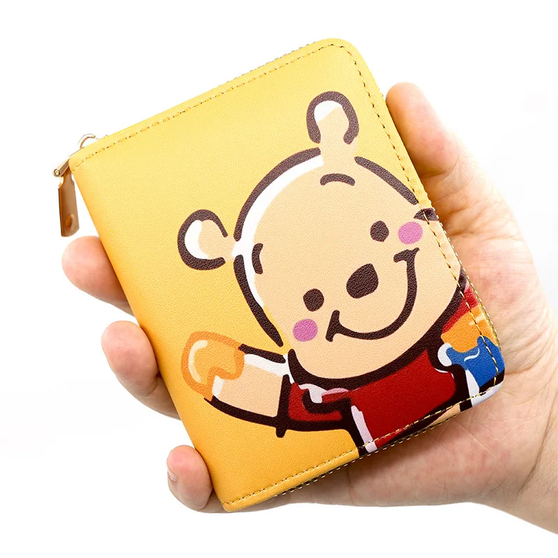 4 Colors Disney Cartoon Coin Bag Winnie the Pooh Boy & Girl Wallet Snorlax Charmander Cute Small Card Bag Women Handbag Gift