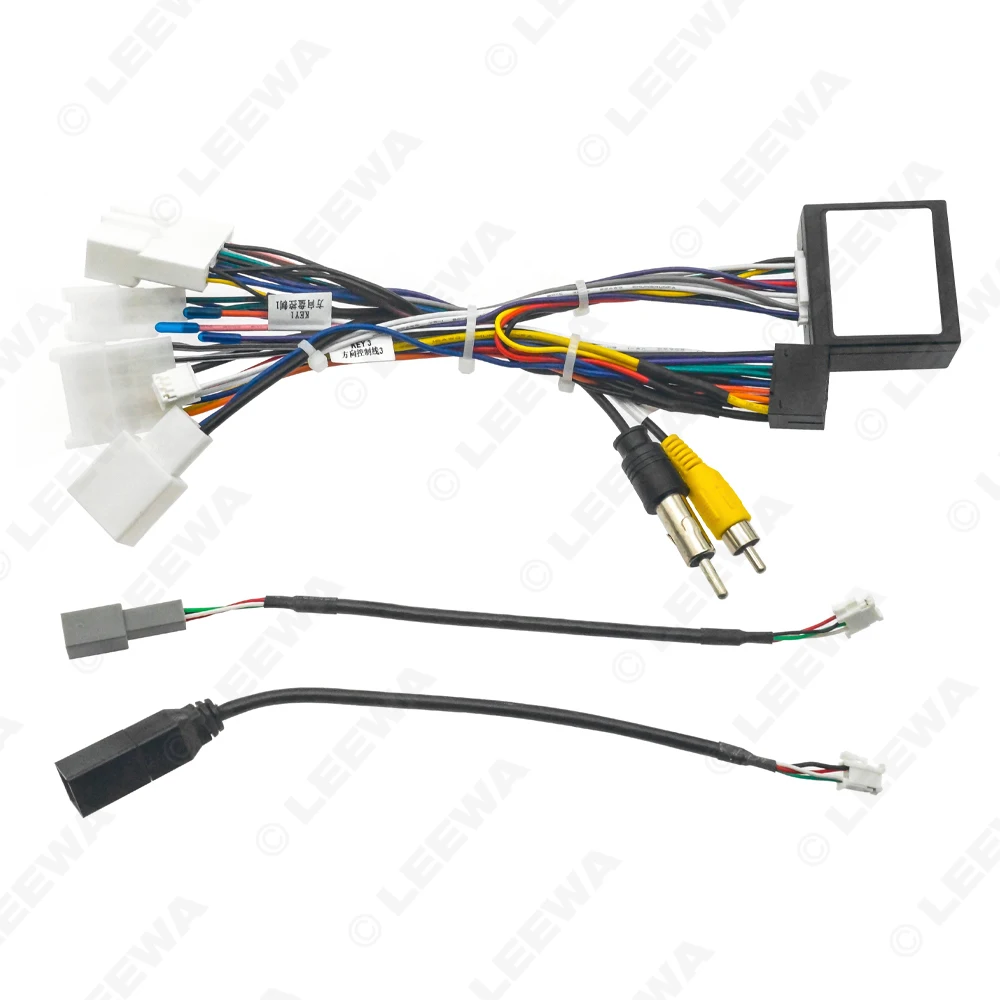 LEEWA Auto 16pin Netsnoer Kabelboom Adapter Voor Toyota Camry (2021)/Sienna (2021,2018) Installatie Head Unit