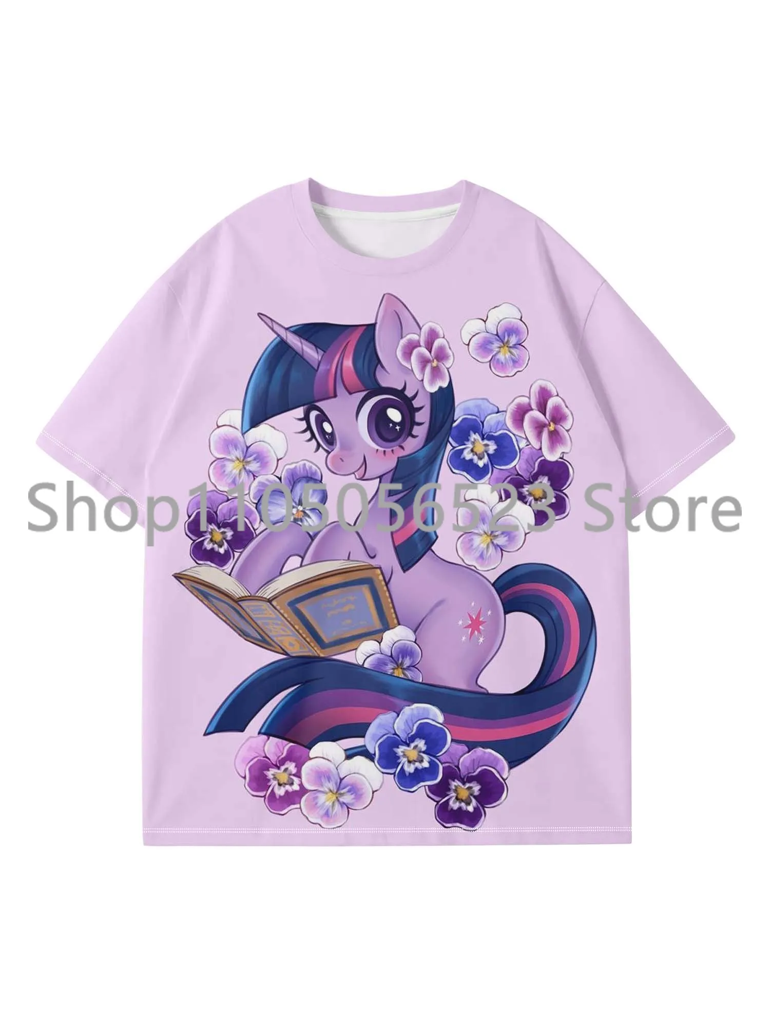 

Новинка 2025 года, футболка с рисунком «Мой маленький пони», детская летняя повседневная футболка с короткими рукавами для взрослых, спортивная рубашка, быстросохнущие футболки