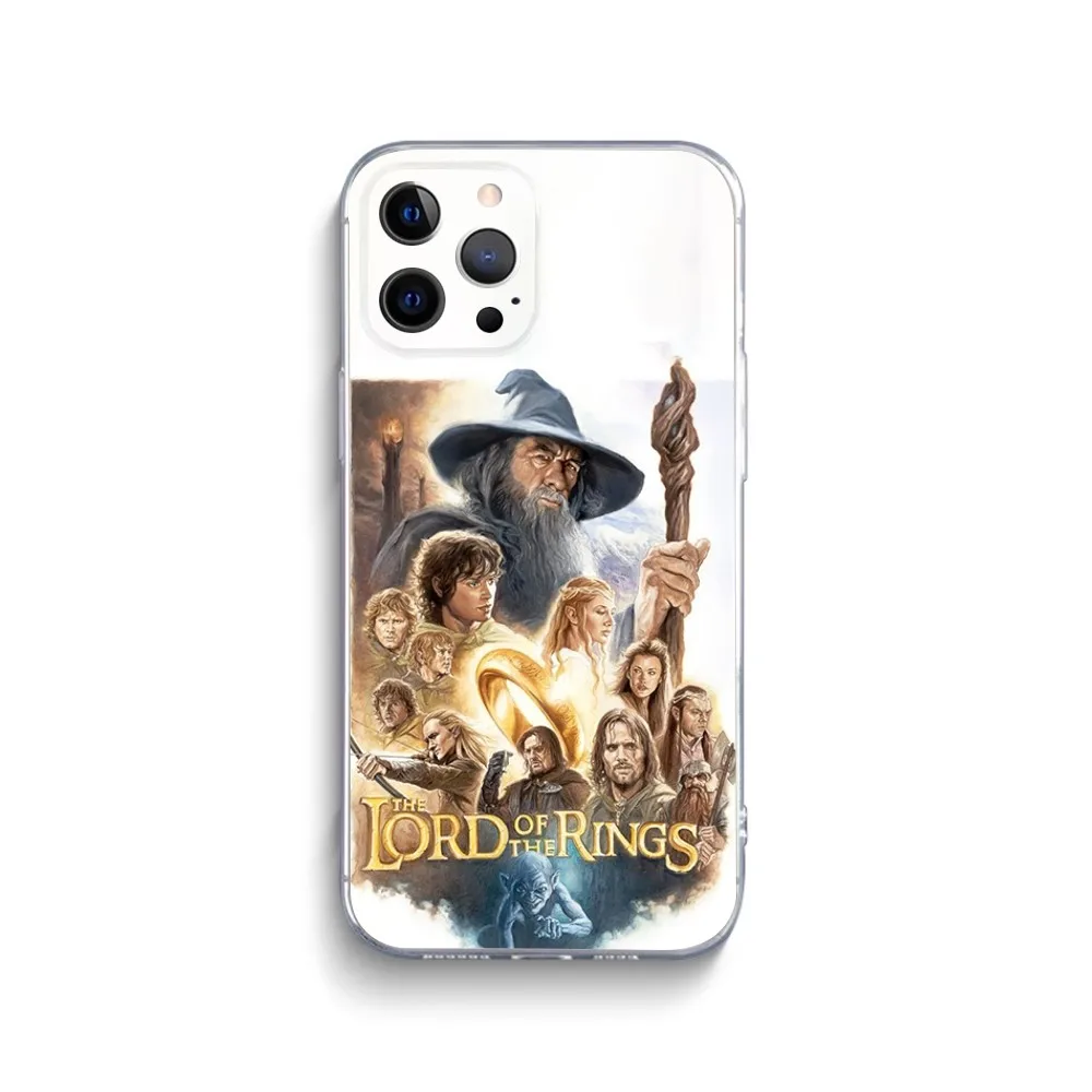 The L-Lord Movie Of the R-Ring Phone Case For iPhone 15,14,13,12,11 Plus,Pro,Max,XR,XS,X,7,8 Plus,Mini Transparent Silicone Soft