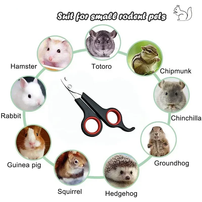 For Stainless Hamsters Rabbit Supplies Pig Trimmer Clippers Ferret Guinea Claw Pet Scissors Nail Steel