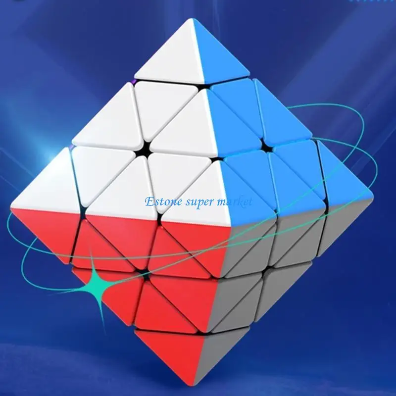090B รูปร่างไม่สม่ำเสมอ Octahedron 3x3 Speed ​​Cube สมอง Teaser ปริศนาเกมของเล่น