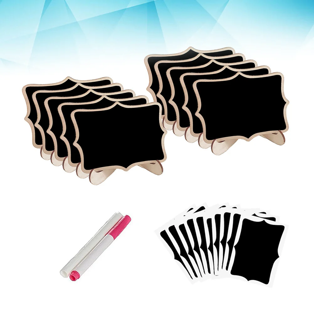 

1 Set Mini Lace shape Chalkboards with Support Message Board Signs Table Place Signs for Home Birthday Wedding Party