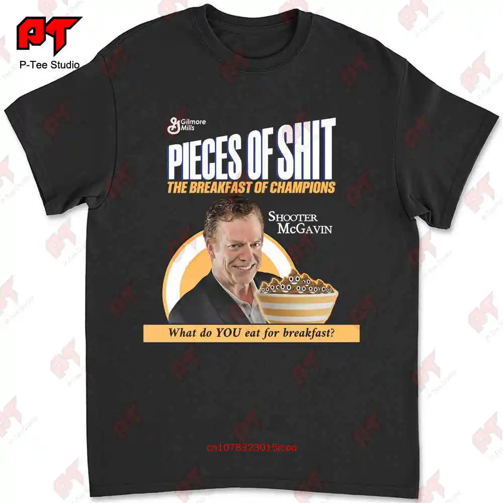 Happy Gilmore Shooter Mcgavin Pieces Of Sh T Cereal T-shirt 6FBP