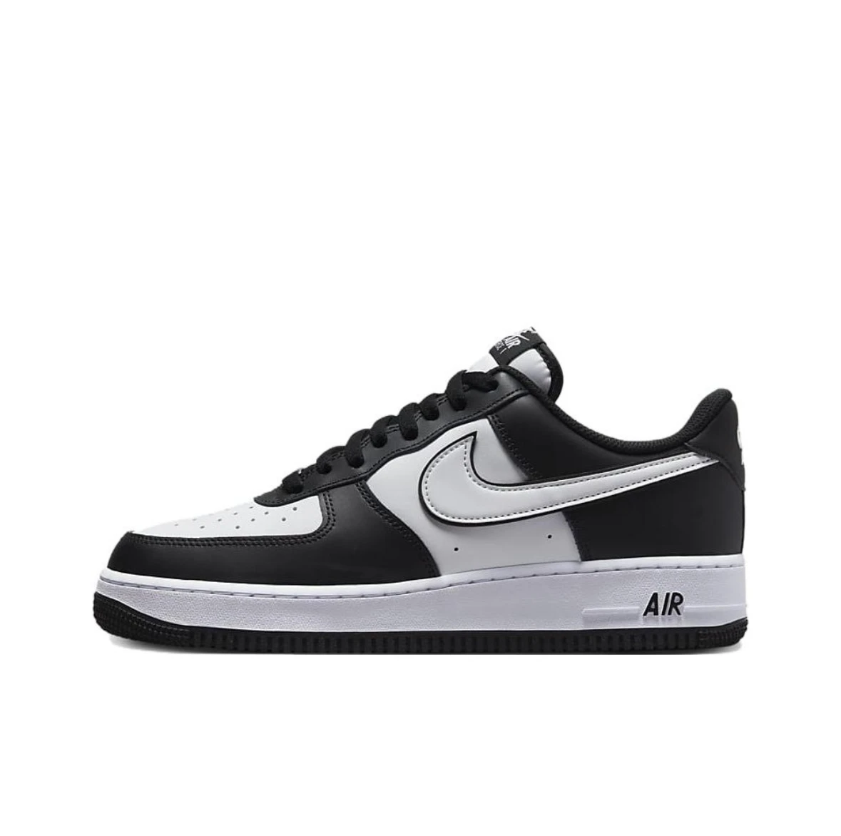 Nike-Air Force 1 Low \'07 White Swoosh KrasnoSkate Chaussures pour Hommes et Femmes Irritation Ics All Black Casual Sneakers, Af1 Sports Trainers