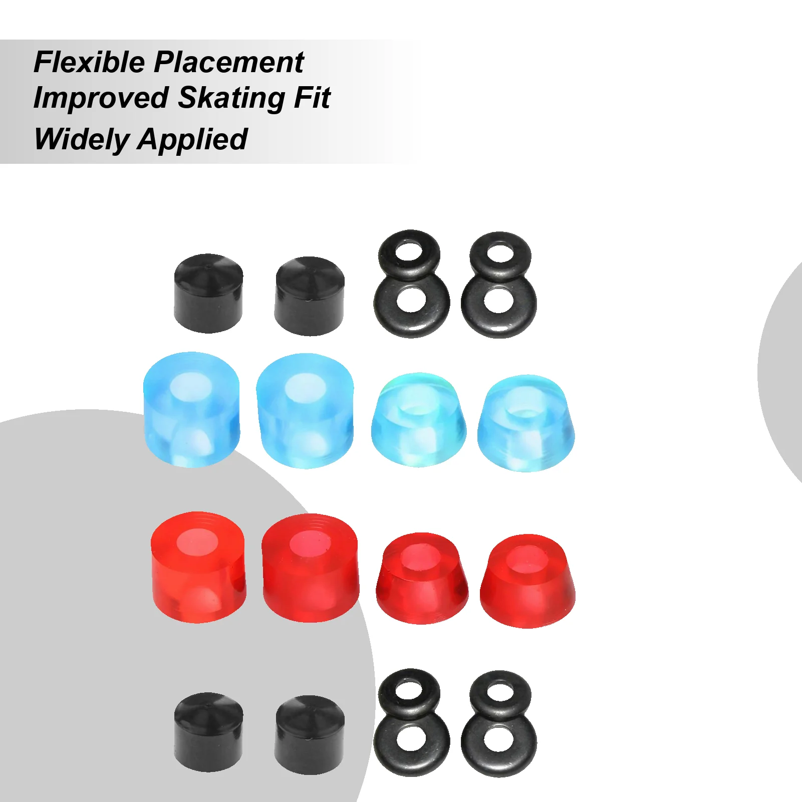 

Skateboard Bushings Replacement Parts With Washer Medium Skate Trucks Rebuild Kit For Street Park Downhill Trick Skating