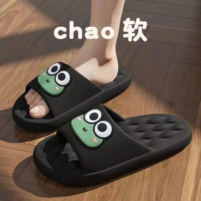 

House Slippers 2026 Summer Hot Sale Beach Slides Bathroom Anti Slip Slipper Non-Slip Home Flip Flops Cartoon Frog Soft Sandals