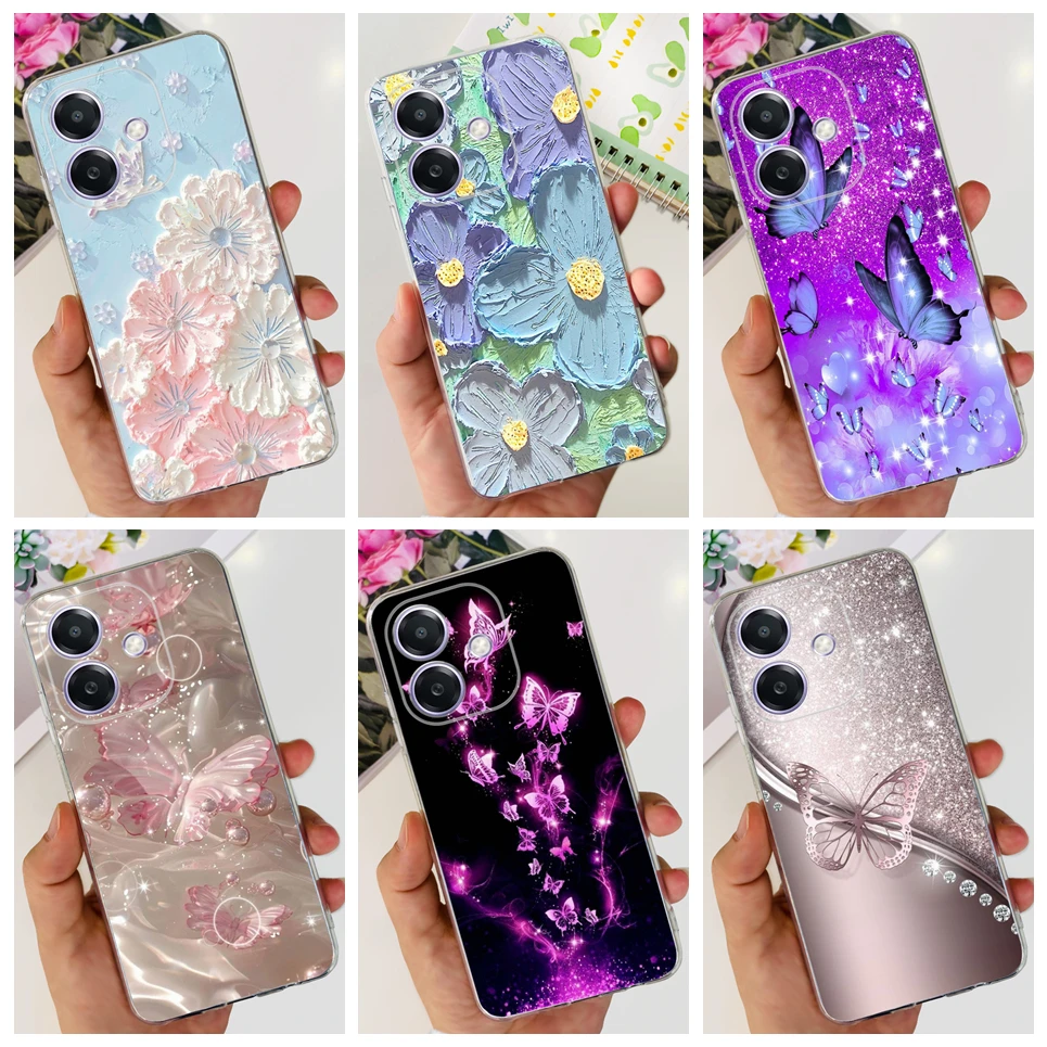 For Oppo A3x 4GCase OPPO A3 4G Phone Case oppoA3 5G OppoA3x 5G Cover CPH2683 CPH2641 CPH2681 CPH2669 Flower Soft TPU Bumper Capa