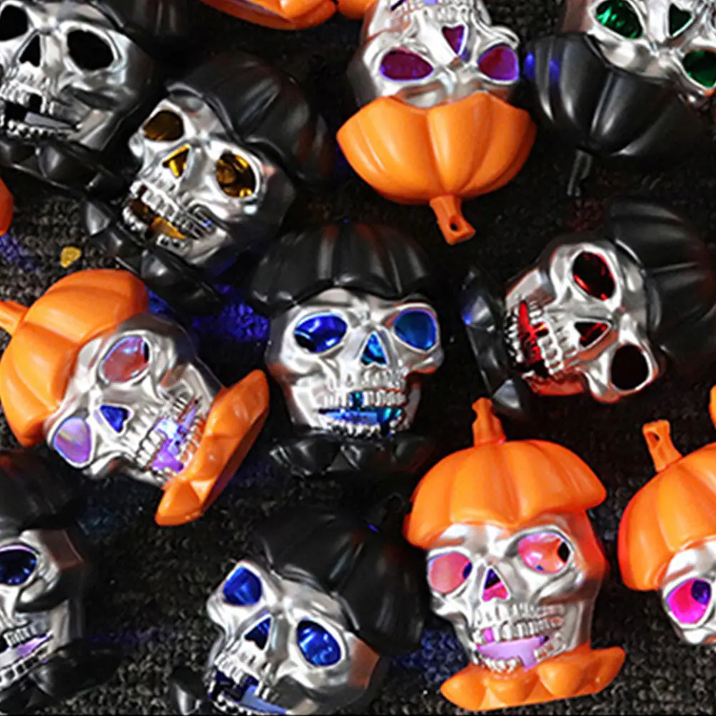 

2pcs Halloween Led Lamps Creative Pumpkin Ghost Shape Retro Decorative Lights For Outdoor Party Wall Hanging Scary Lamp Night