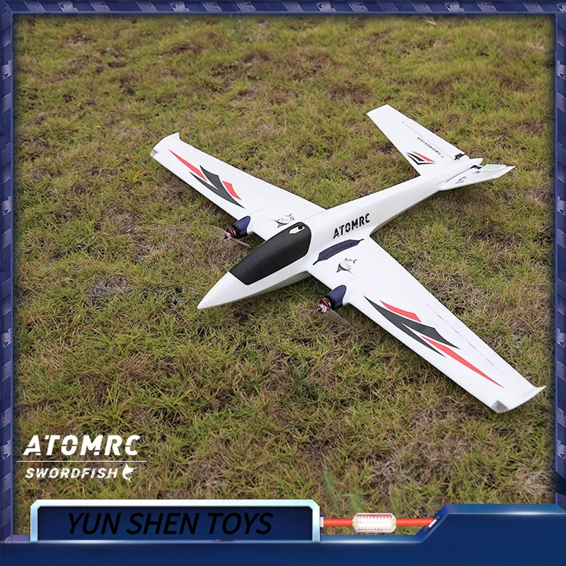 

Новый комплект Atomrc Swordfish/Pnp 1200 мм с двойным двигателем и V-образным хвостом, планер с фиксированным крылом, модель самолета, подарок