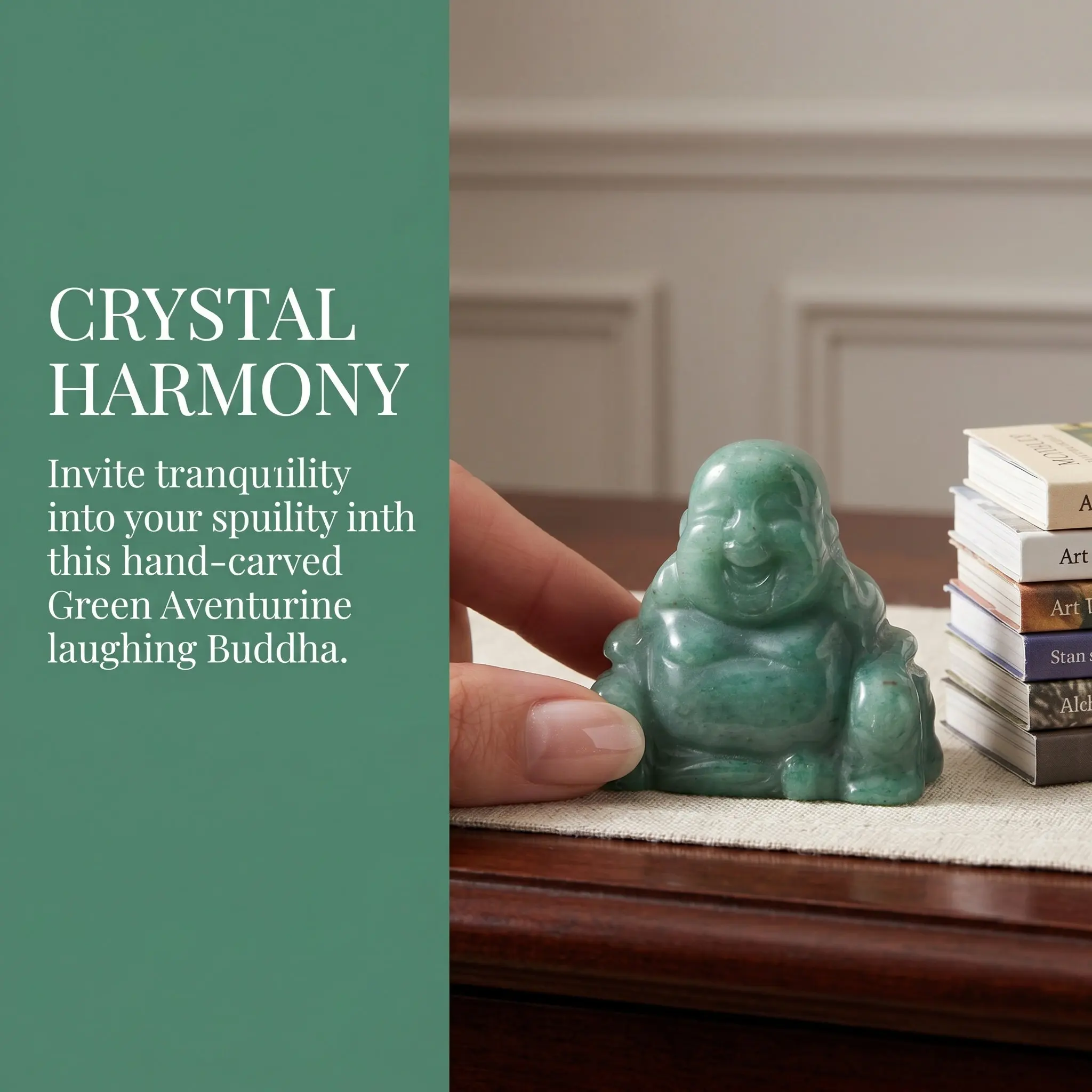 Exquisite Crystal Buddha Statue for Home Decor Small Desktop Ornament Zen Atmosphere Enhancer Indoor Office Entrance Garden Use