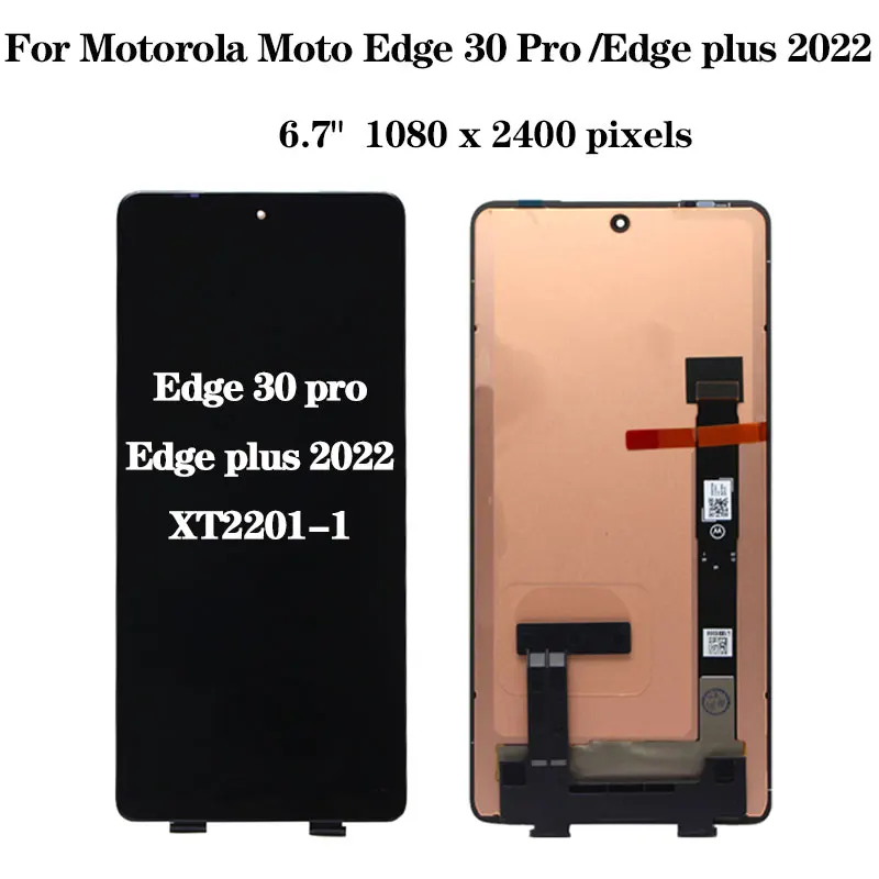 AMOLED For Motorola Edge 30 Pro 30Pro LCD XT2201-1 Display Touch Screen Digiziter Assembly For Moto Edge Plus 2022 LCD Screen