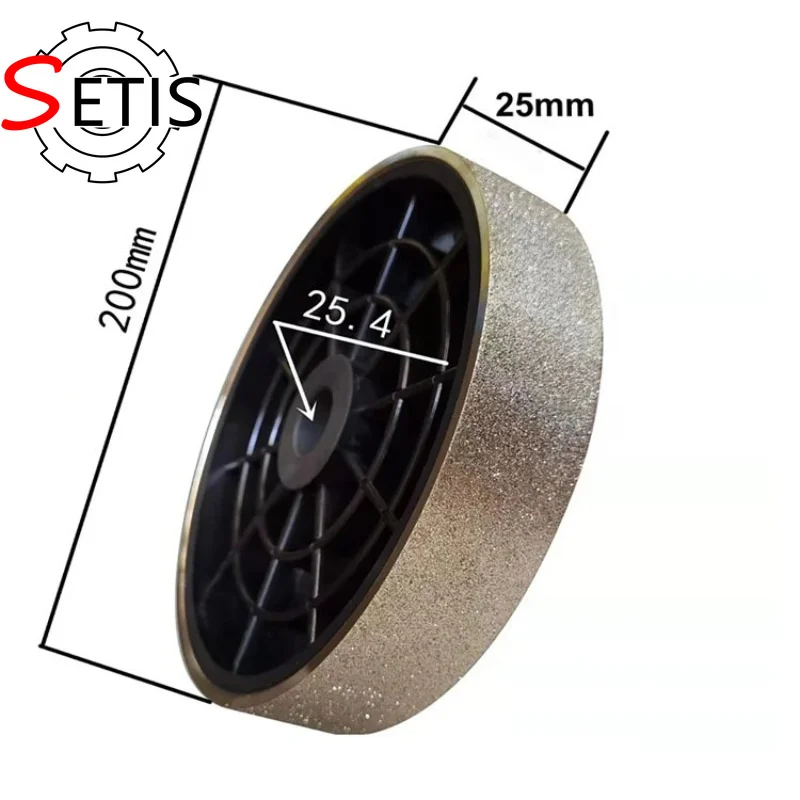 

SETIS 8" Inch Diamond Polishing Wheel 200mm 25.4mm Hole Electroplate Coated Flat-shaped Jewelry Grinding Wheel