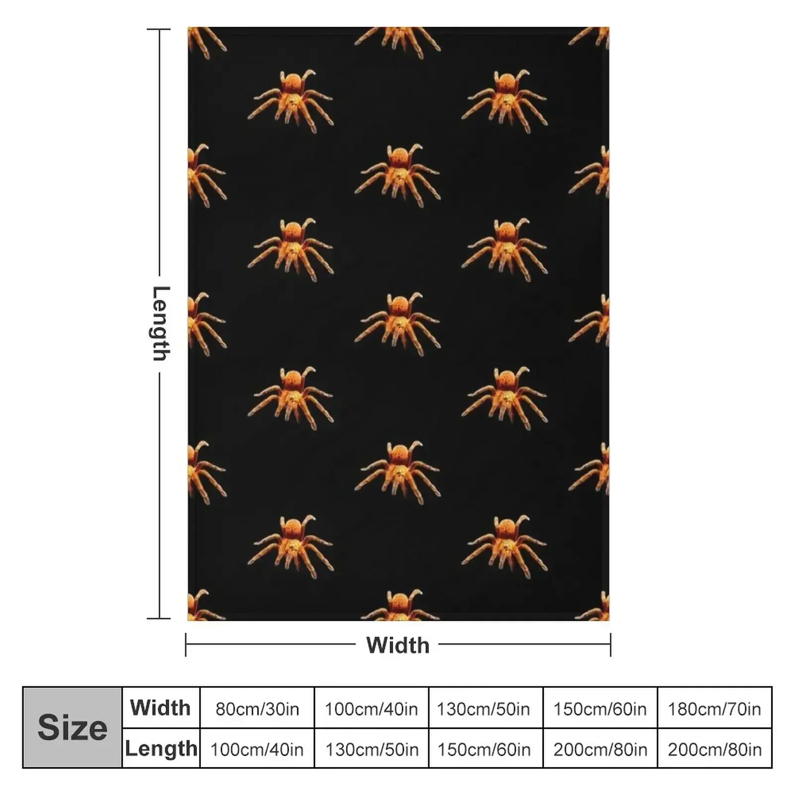 OBT -Pterinochilus murinus; Orange Baboon Tarantula Throw Blanket Designers wednesday Blankets