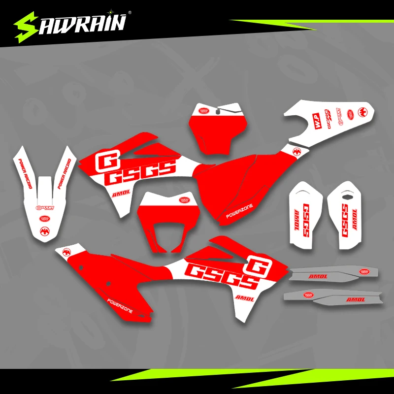 

Sawrain Motorcycle Graphics Backgrounds Decal Stickers Kits for GASGAS 21-23EC MC 06