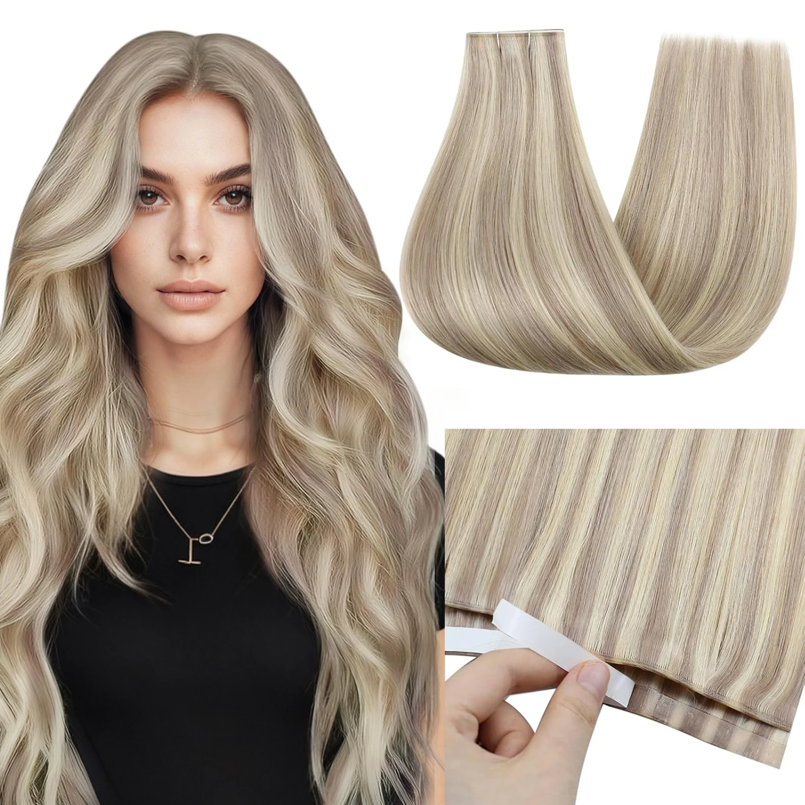 

VeSunny Tape in Weft Наращивание волос Человеческие волосы Genius Широкая лента из человеческих волос Длинные утки кутикулы Выровненные 50 г Цельный