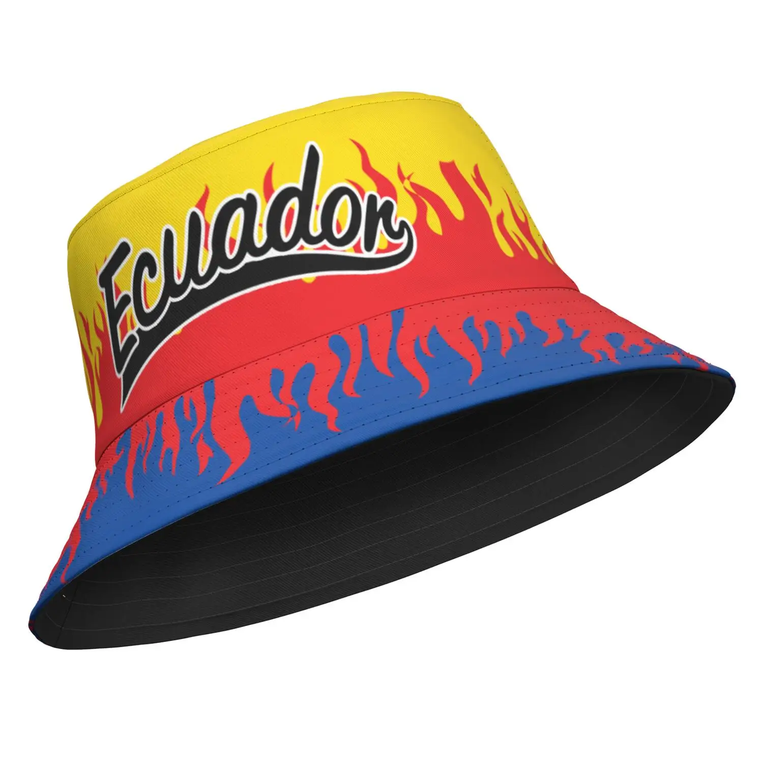 Ecuador Fisherman Hats Custom Made Name Number Team Logo Bucket Cap Travel Spanish Nation Ecuadorian Flag Photo Headgear