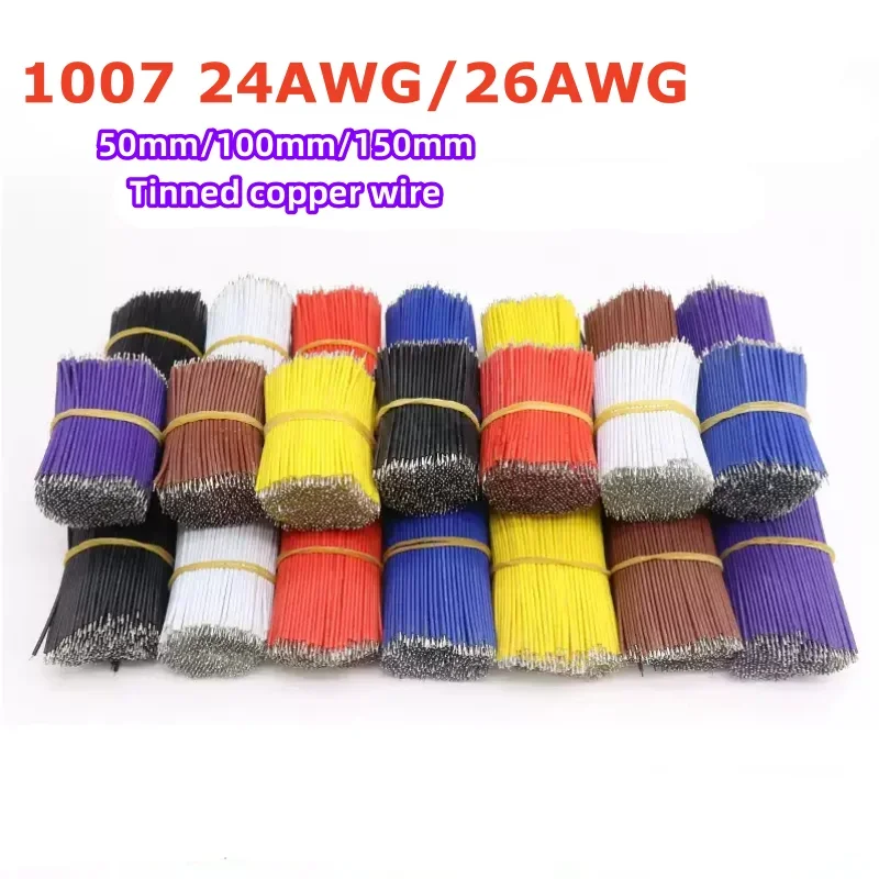 22AWG 24AWG Tin-Plated Breadboard PCB Solder Cable 50/100/150CM Jumper Wire Tin Conductor DIY Electronic Wires Connector
