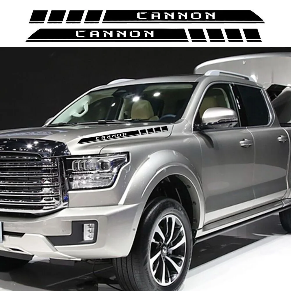 

For GWM Cannon Truck Engine Hood Vinyl Decal Graphics Emblem Car Stickers Exterior Accessories 2pcs