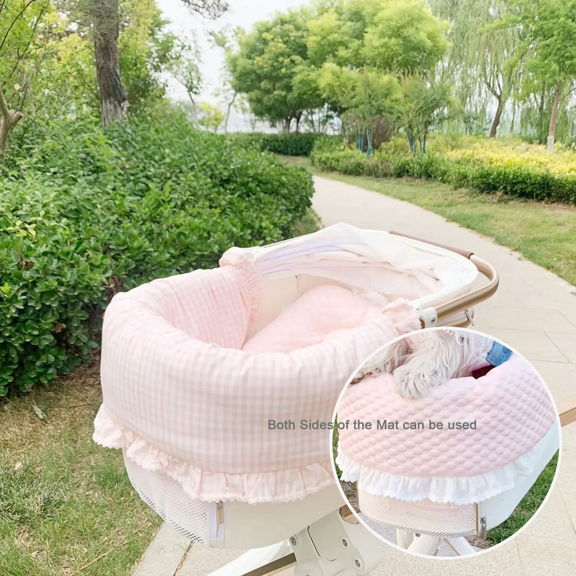 Ice Bean Cooling Mat 3PCS Set, Summer Cold Sensation Soft Cushion for Small Medium Dog & Cat Pet Stroller