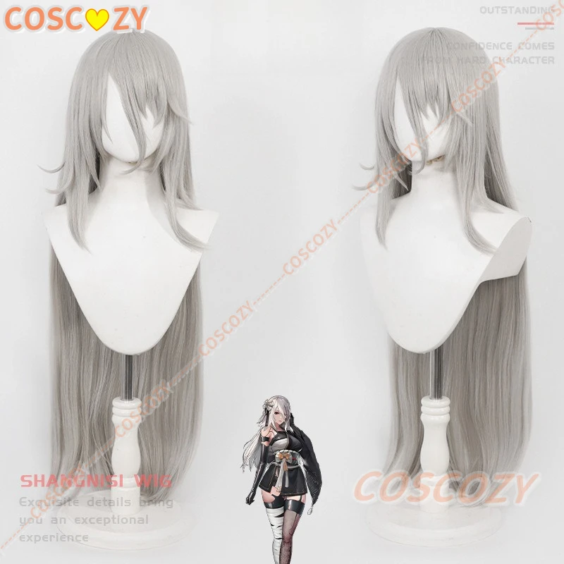 Jogo nier: automata a2 peruca cosplay sexy preto batalha terno para mulheres menina bonito festa de halloween a2 role play perucas livre peruca boné