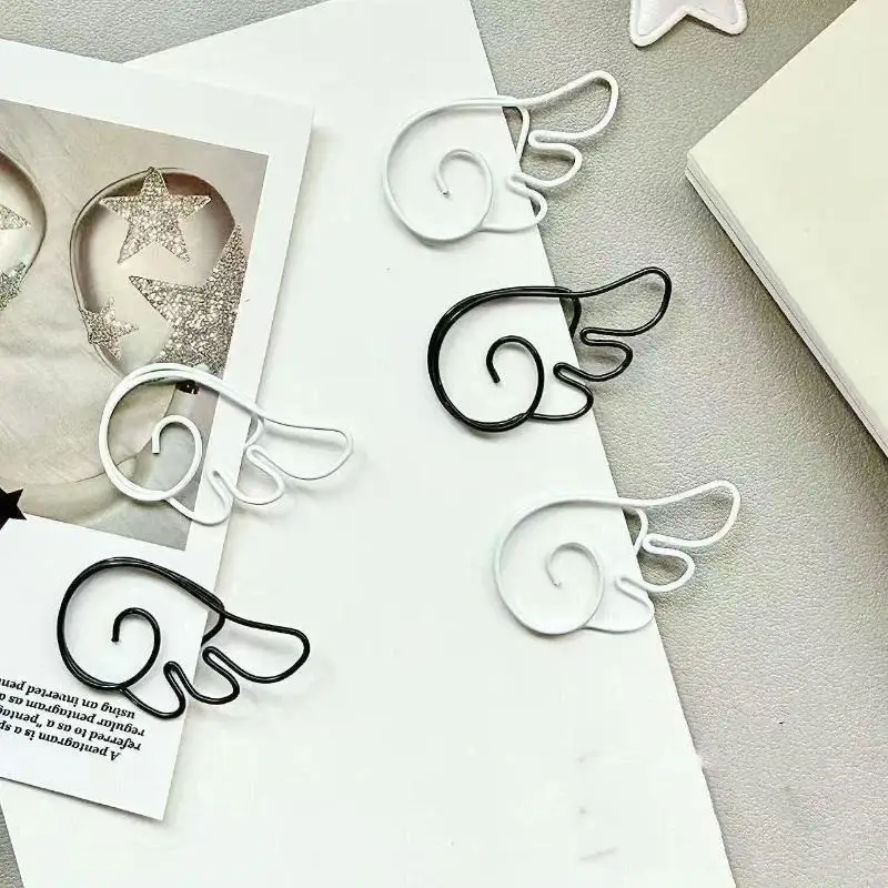 

Angel Wing Shaped Metal Paper Clips (10-50pcs), INS Style Cute Pin for Office & Student Stationery