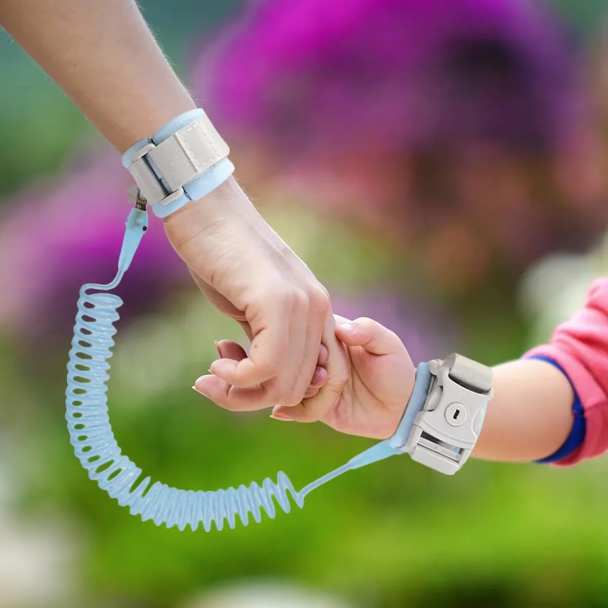 Kids Anti Lost Wristband 1.5 Meter Elastic Safety Rope for Toddlers Secure Adjustable Comfortable Wear Public Places Travel Use