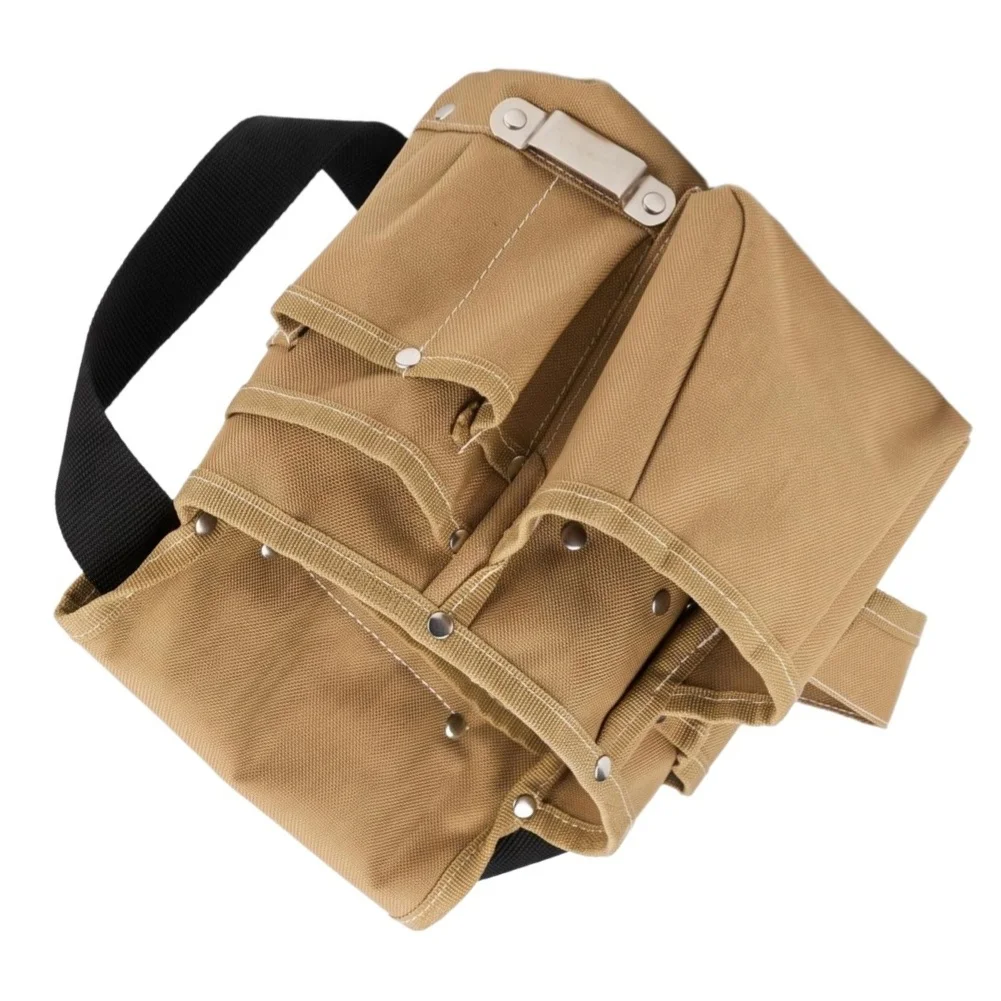 Carpenter Waist Pack Oxford Tool Belt Pouch Thickened Oxford Fabric Wear Resistant Material Hammer Loop Carpenter
