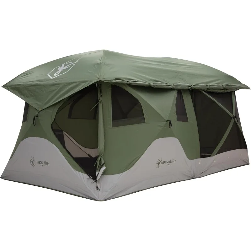 Gazelle Tents™, T4 Tandem Hub Tent, Easy 90 Second Set-Up, Waterproof, UV Resistant, Convertible Screen Room, Removable Floor, view 2