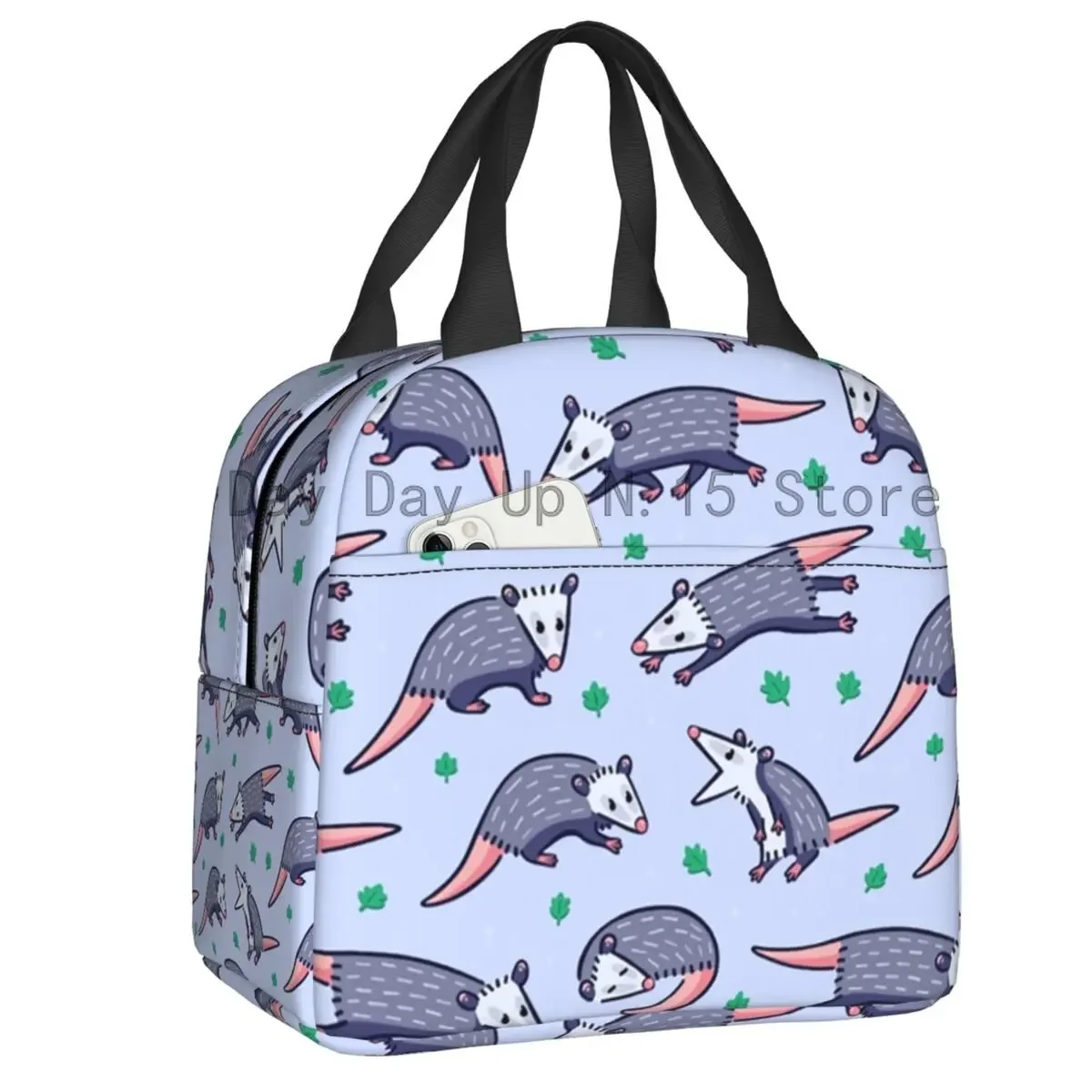 Custom Opossum Pattern Lunch Bag Men Women Cooler Warm Insulated Lunch Box for Kids School Children