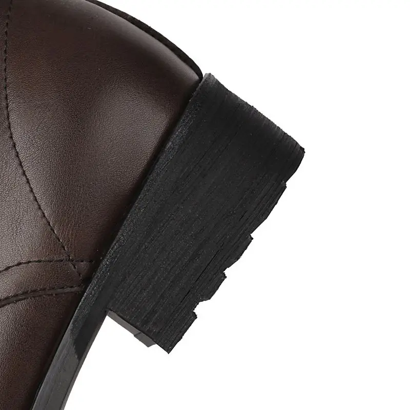 Steampunk Mittelalterliche Retro Motorradstiefel aus PU-Leder mit Schnalle, kniehohe Stiefel für Herren, Renaissance Cosplay, runde Zehenschuhe 2026 – Detail 10
