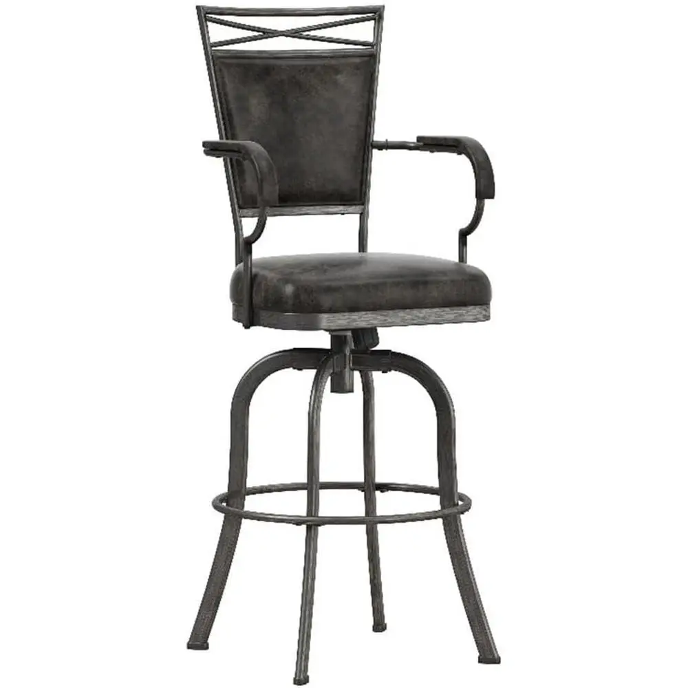 

Металлический барный стул Bridgetown с регулируемой высотой, цвет Pewter