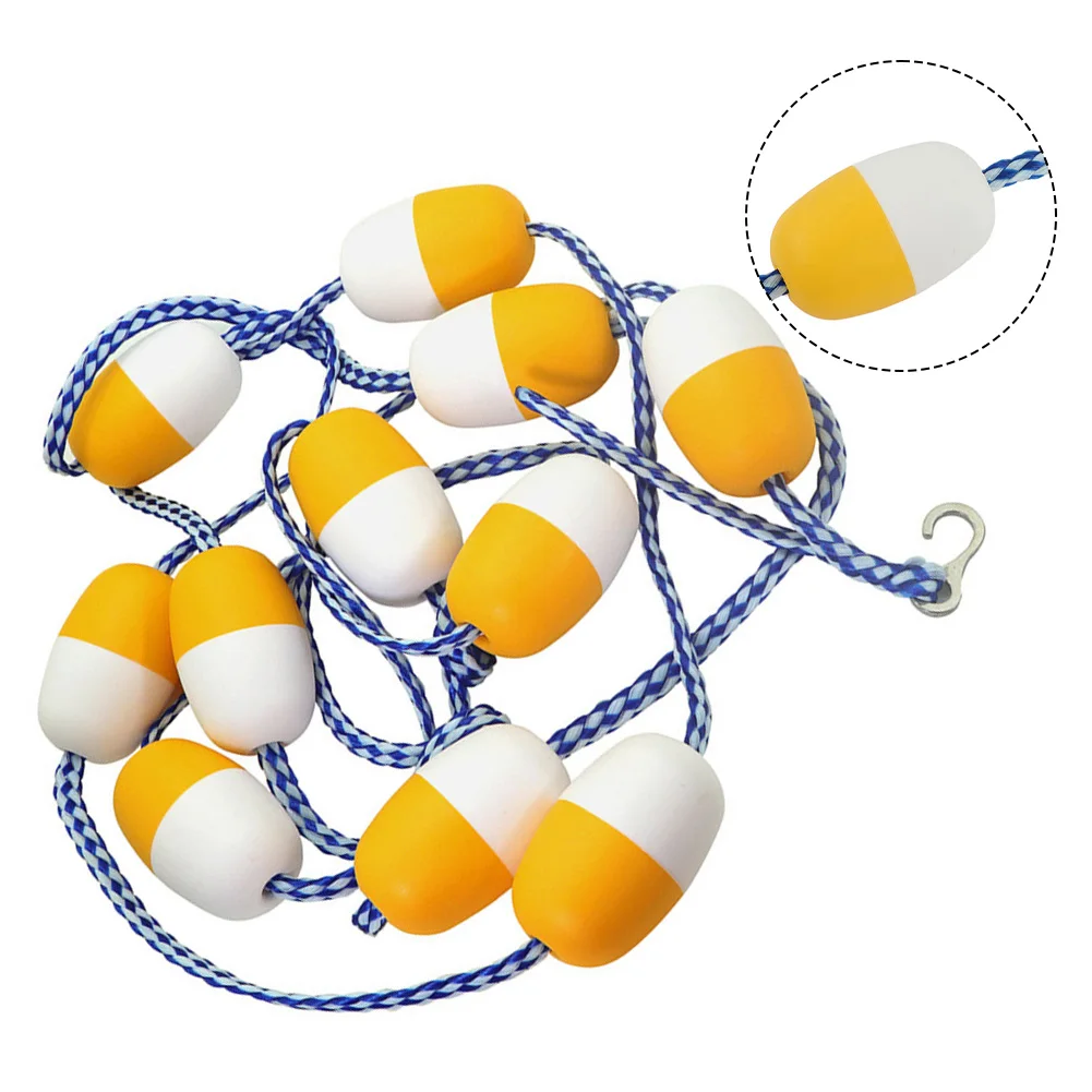 Aquatic Boundary Line Swimming Lane Line Water Boundary Marking Wear Resistant 11 Buoy Balls For Safety Applications