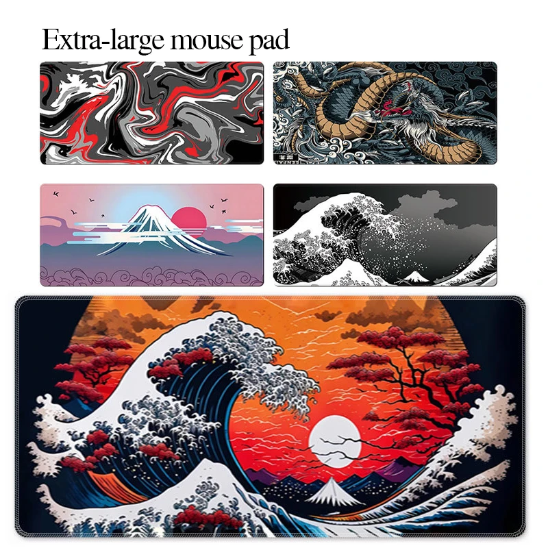 Extra large mouse pad for office, gaming, and home use, gaming desk mat, rubber non-slip mouse pad with various designs