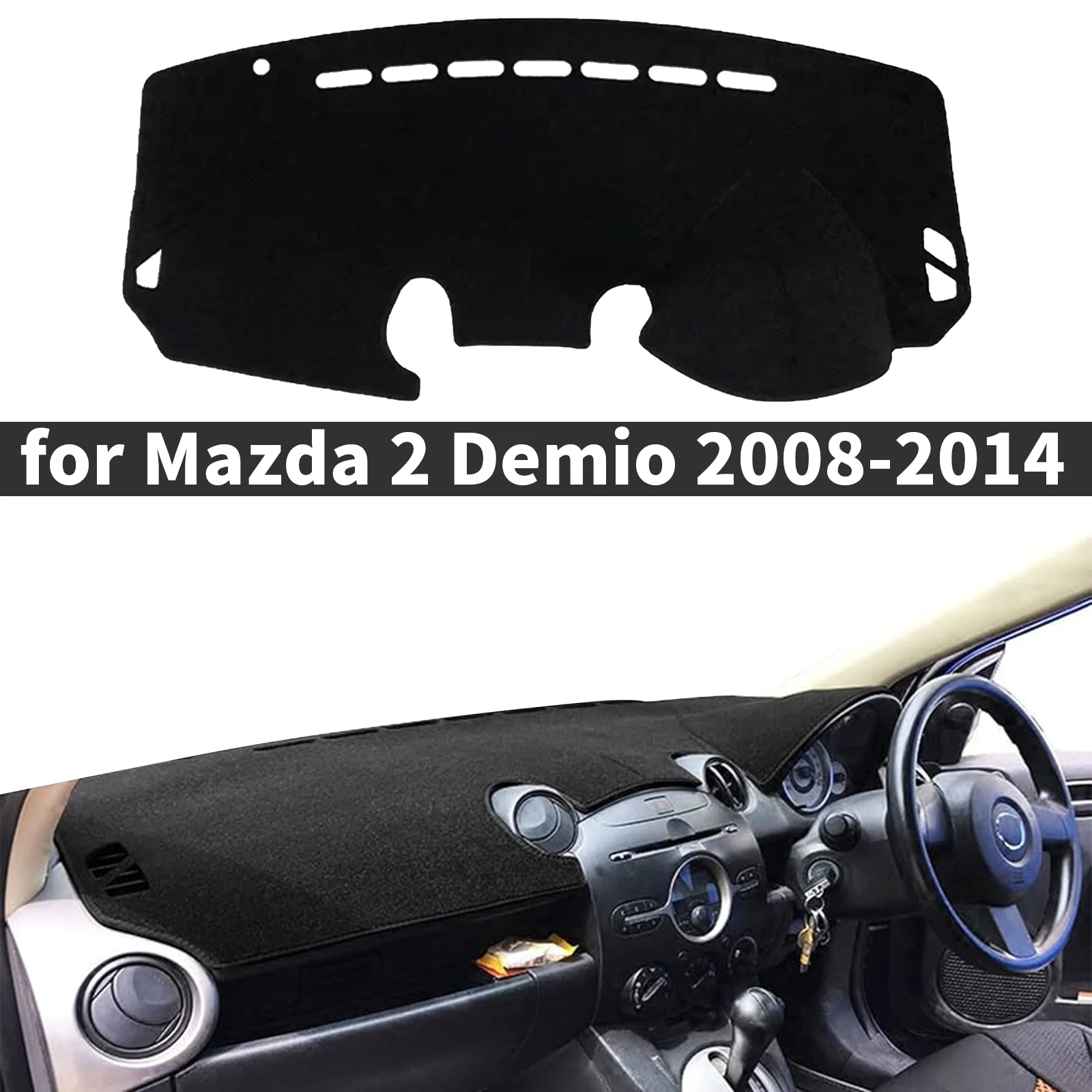 

fit for Mazda 2 DE Demio 2007 2008 2009-2014 Car Accessories Dashmat Dashboard Cover Pad Protective Carpet DashMat Sunshade