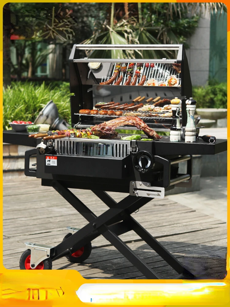 Courtyard Charcoal Oven Outdoor Folding Household American Barbecue Grill Portable Barbecue Stove