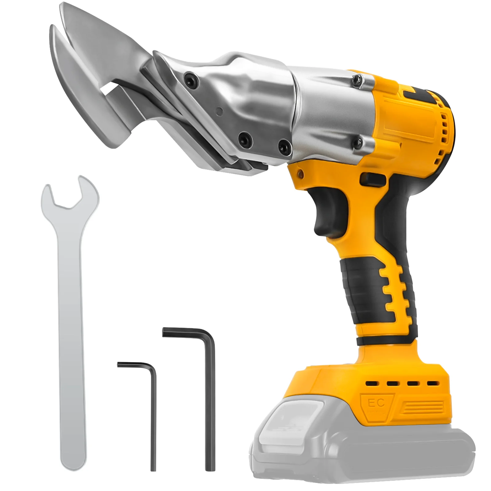 

400W Cordless Metal Shear Brushless Electric Metal Scissors 360 Degree Pivoting Head for Dewalt 20V Battery (No Battery)