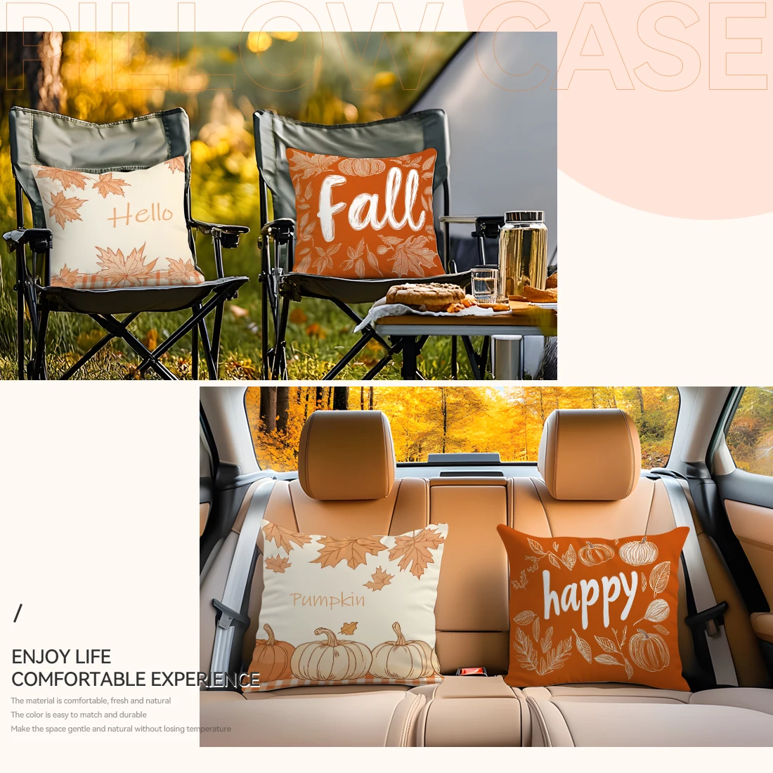 Thanksgiving Maple Leaf Pillowcase Printed Polyester 45x45cm Throw Pillowcover Decorative Sofa Cushion Pillowslip Home Decor
