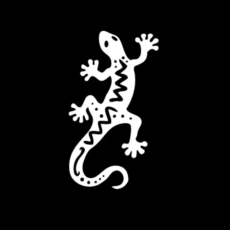 JPCT interesting living animal gecko lizard decal for cars, buses, bumpers waterproof polyethylene sticker 8.6x15.2 cm