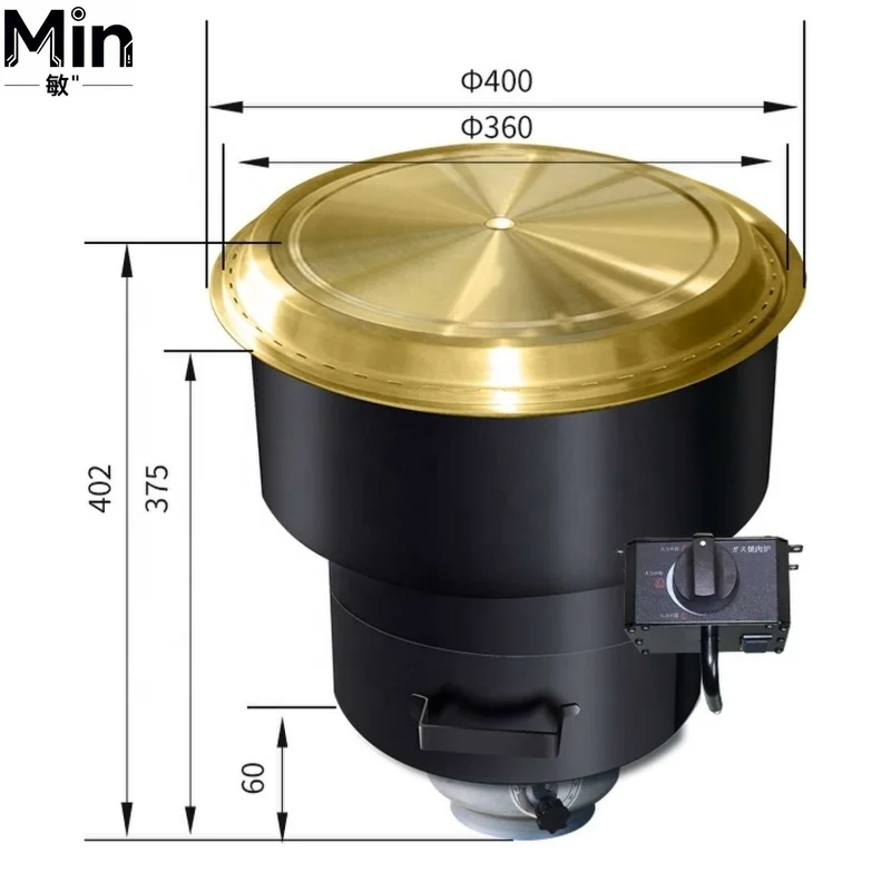 Commercial Smokeless Korean Style Tabletop BBQ Grill  LNG Barbecue Oven for Restaurant Use
