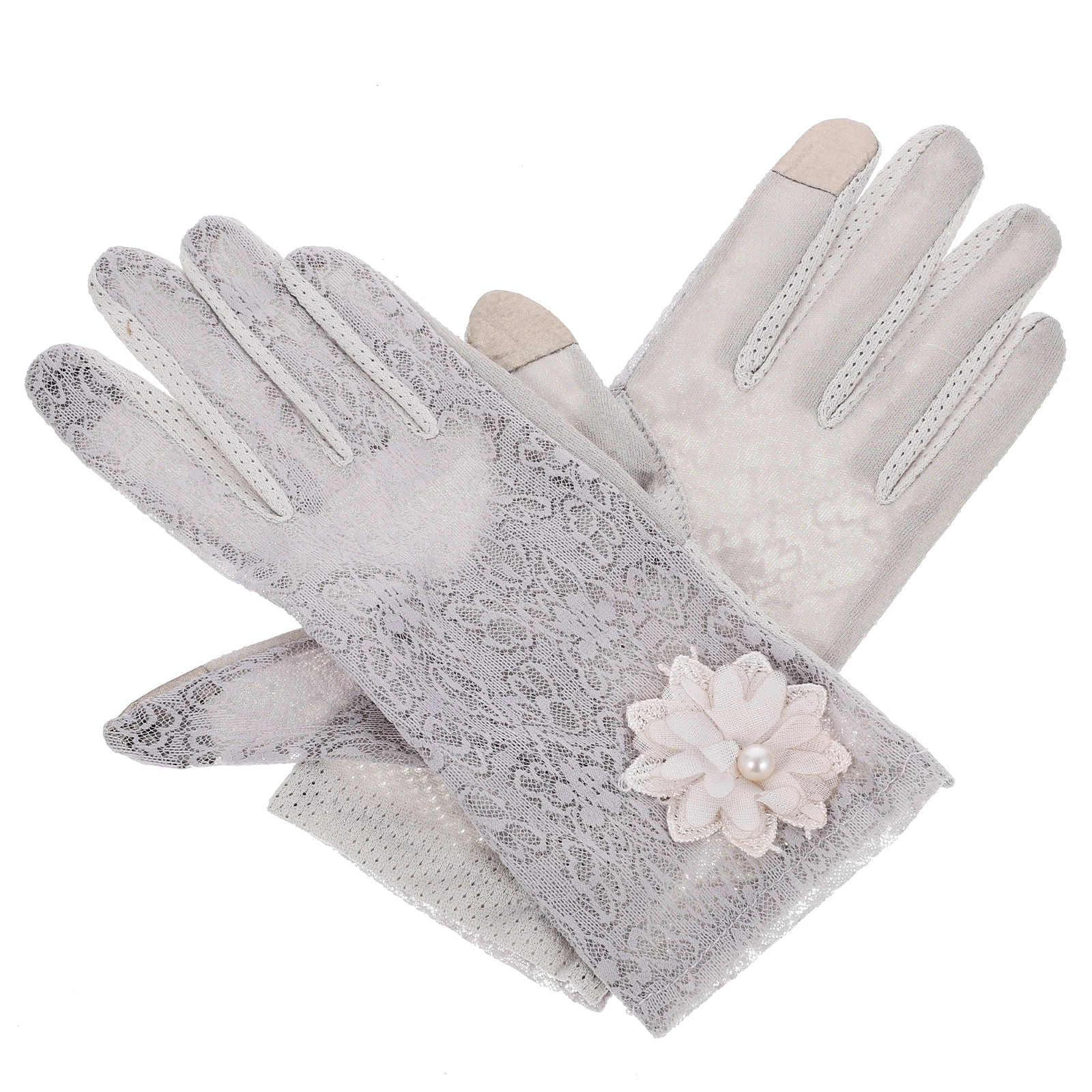 

Sun Protection Gloves for Women Anti UV Breathable Stretch Lace Short Dress Gloves Anti-Slip Comfortable Outdoor Sports Cycling