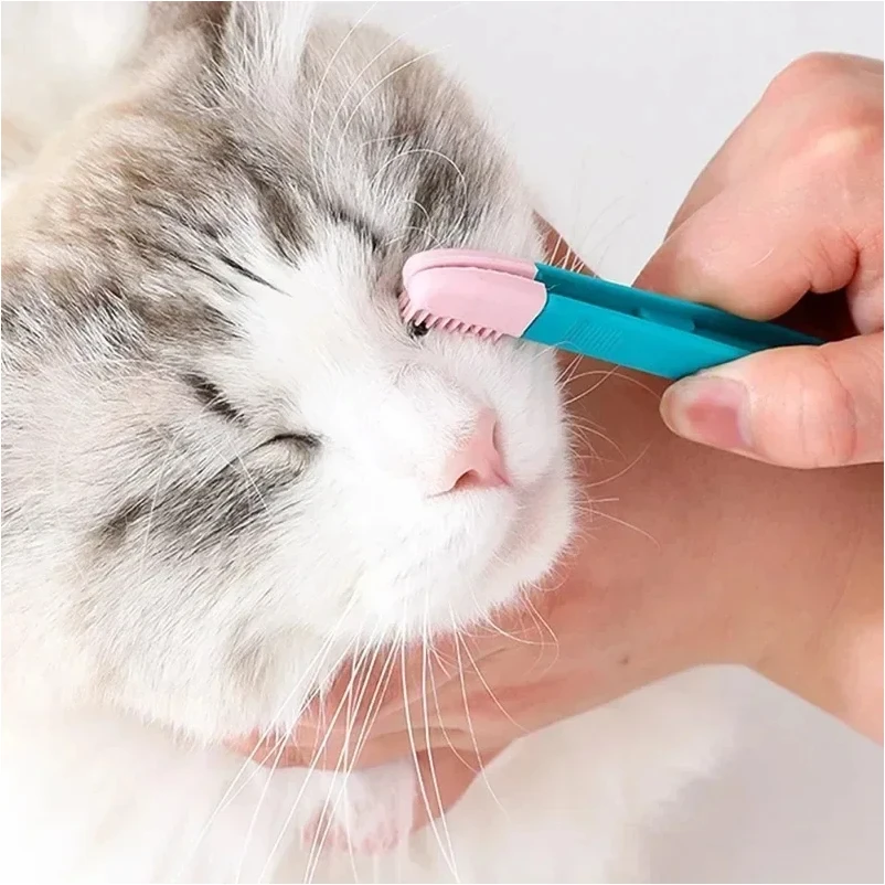 Dog Cat Cleaning Supplies Soft Pet Eye Rub Handheld Cats Tear Stains Brush Eye Care Cleaning Grooming Tools pet Cat Accessories