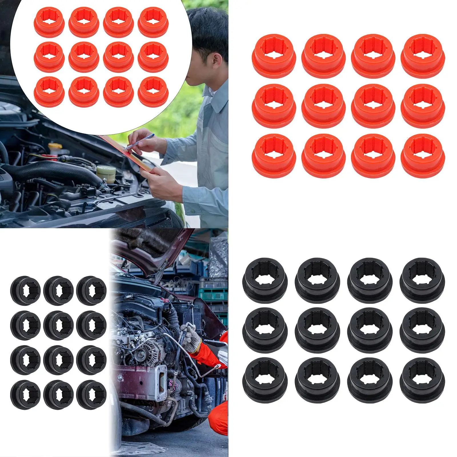 12 Pieces Rear Camber Kit Easy to Install Accessories Professional Replacement Bushing Arm Bushing Replacement for Honda EK
