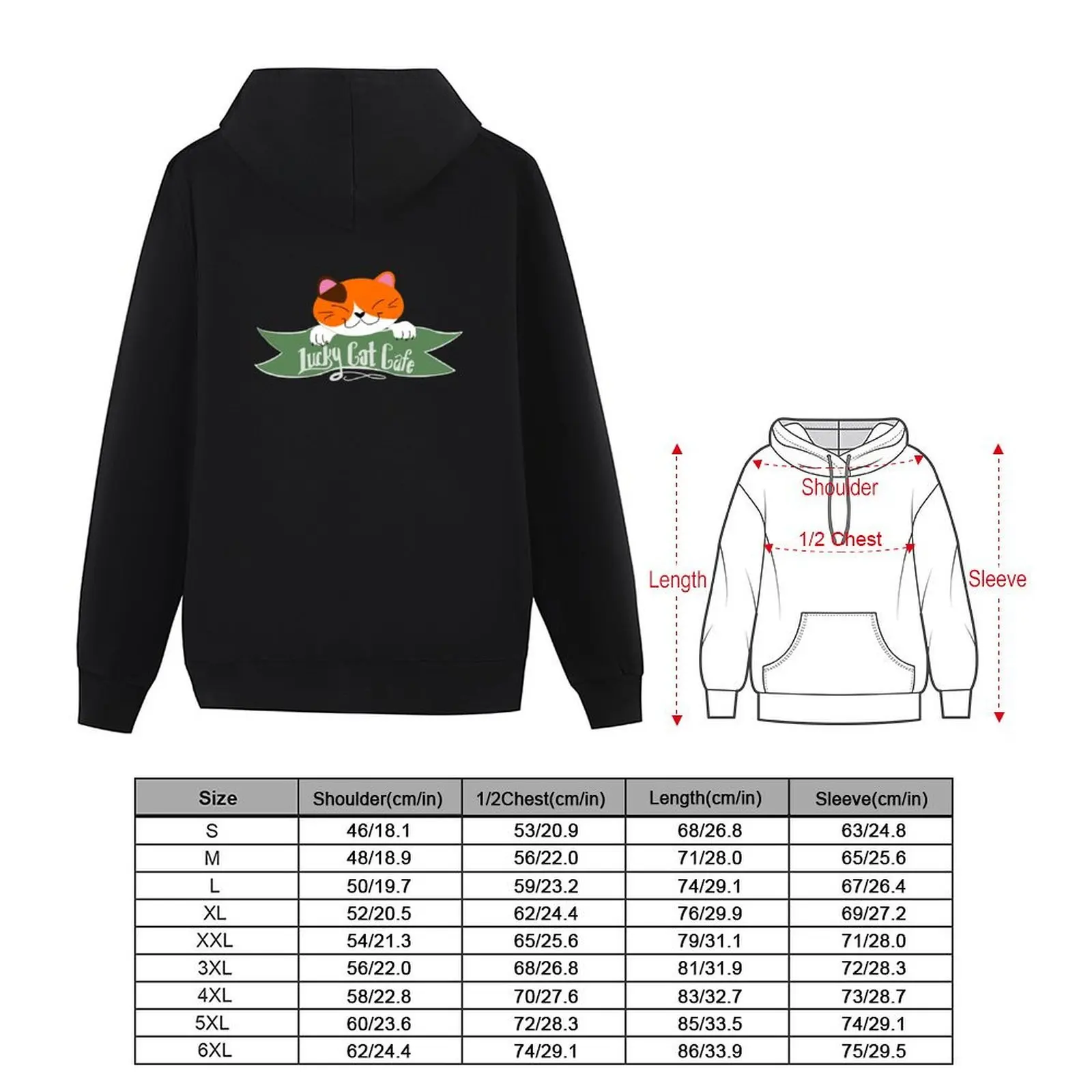 لاكي كات كافيه هوديي ملابس رجالية أنيمي ملابس الخريف الخريف منتجات جديدة هوديي للرجال #5