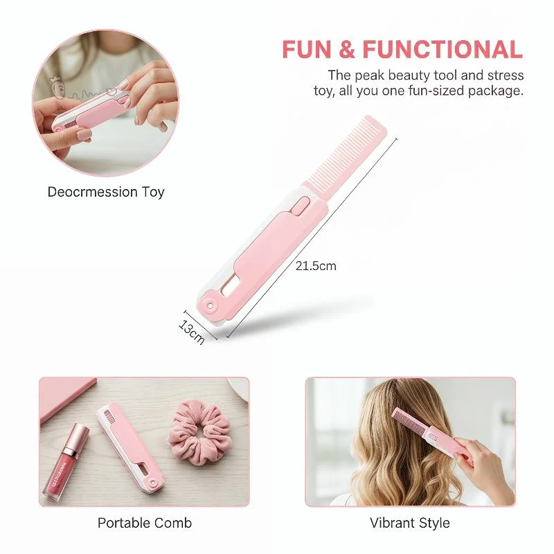 [W]3D Gravity Straight Comb Small Radish Knife Comb Cute Stress Relief Fidget Toys Travel Out Portable Cute Model Butterfly Comb