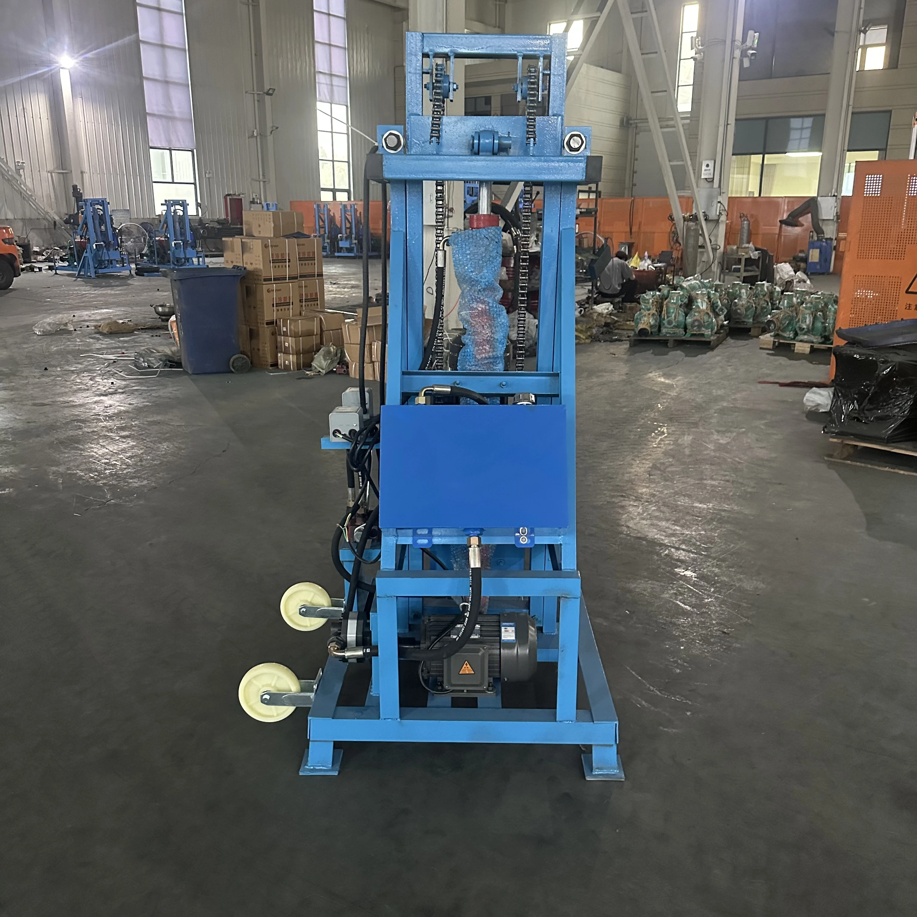 

Индивидуальная электрическая гидравлическая буровая установка для водяных скважин, 100 м, мини-легкая портативная домашняя ручная буровая установка